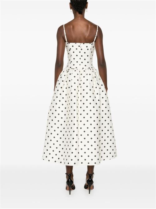 Abito midi con stampa a pois SELF PORTRAIT | AW24023MCCREAM